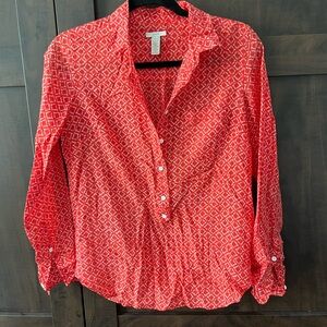 J Crew Women’s cotton/silk blend button up XXS
